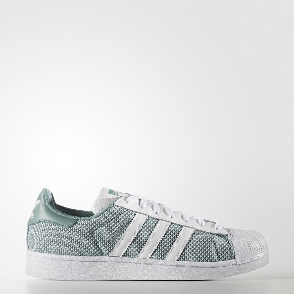Adidas Superstar - Originals γυναικεια - Ασπρα/Ασπρα/Πρασινο,Μέγεθος: EU 36 – 54 2/3 (788XPKNE)